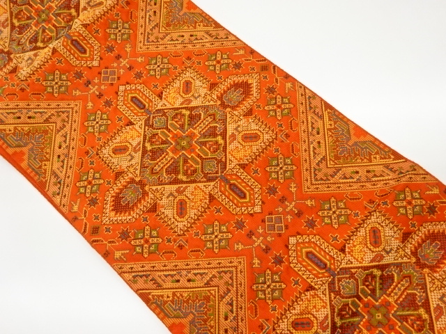 リサイクル　更紗模様織出し名古屋帯